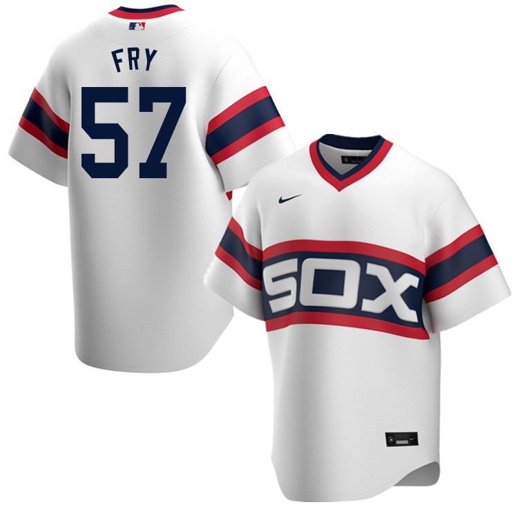Nike Men #57 Jace Fry Chicago White Sox Baseball Jerseys Sale-White